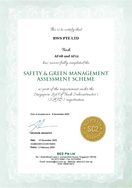 Safety & Green Management Assessment